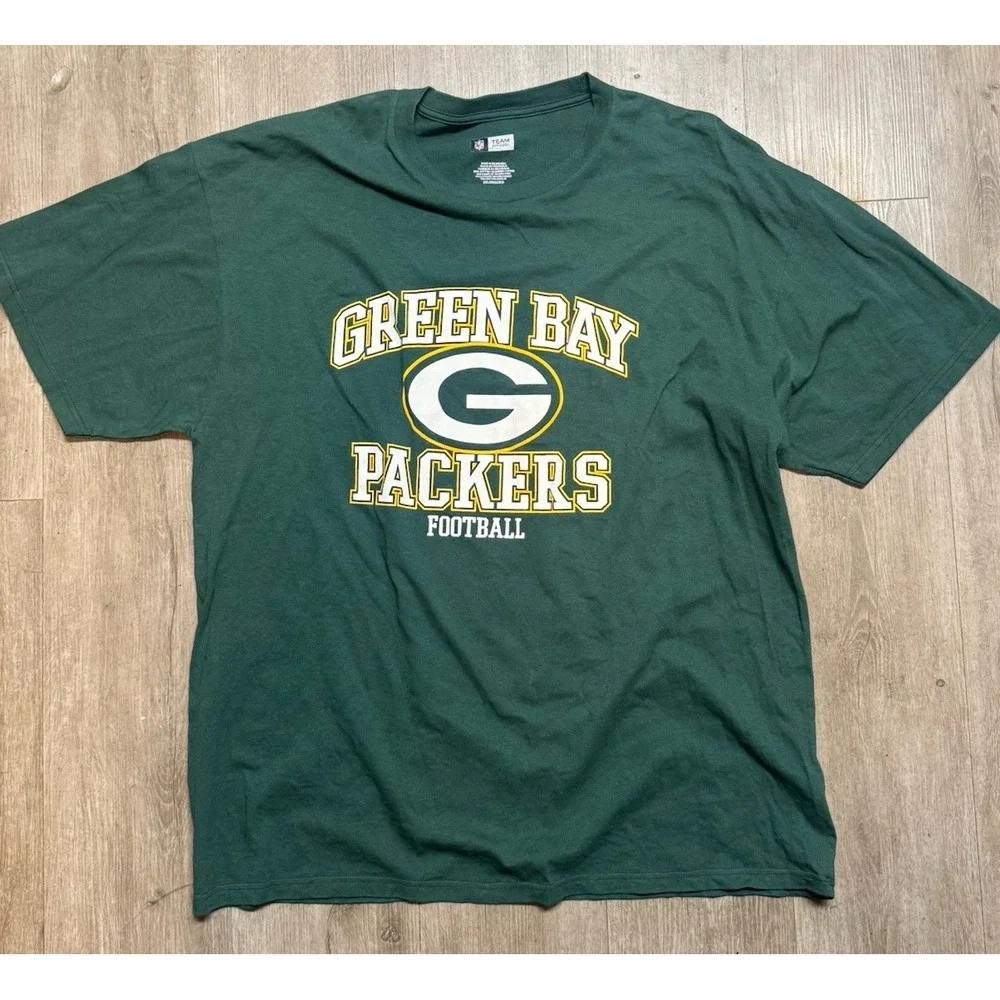Green Bay Packers T Shirt NFL Team Apparel Football Graphic Tee 2XL
